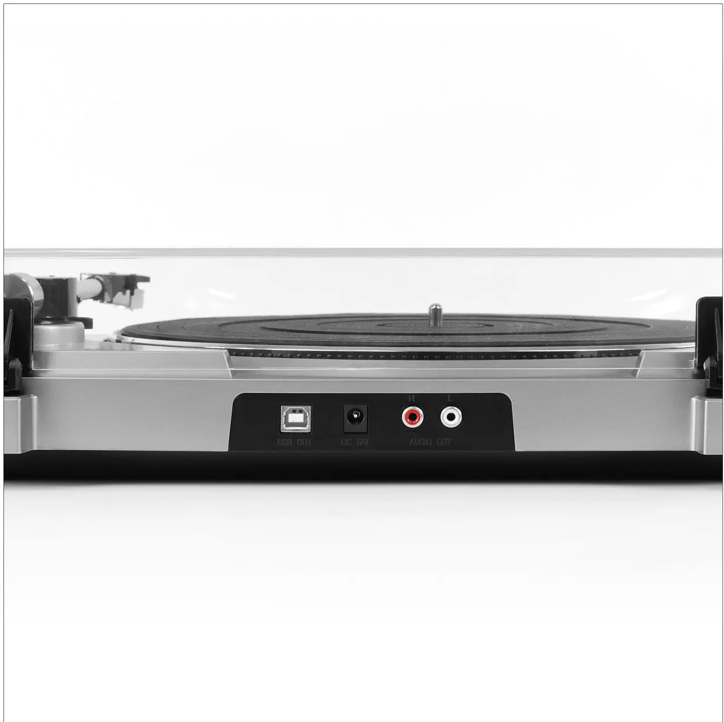 40705958 Pro USB Record Player with 2-Speed Turntable and Dust Cover - Silver-3