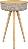 Bluetooth Wood Speaker Stand with Dual USB Ports