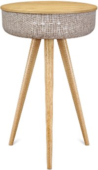 Bluetooth Wood Speaker Stand with Dual USB Ports