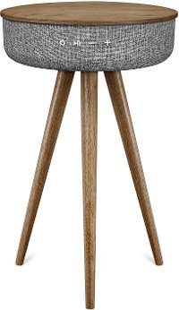 Bluetooth Wood Speaker Stand with Dual USB Ports