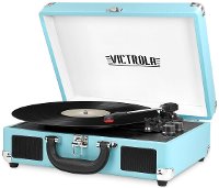Bluetooth Suitcase Record Player - Teal