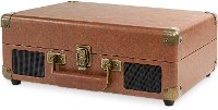 Bluetooth Suitcase Record Player - Brown-3