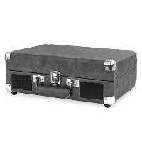 Bluetooth Suitcase Record Player - Gray-2
