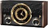Espresso Victrola Analog Clock Radio