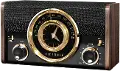 Espresso Victrola Analog Clock Radio