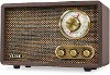 Retro Wood Bluetooth FM/AM Radio with Rotary Dial
