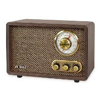 Retro Wood Bluetooth FM/AM Radio with Rotary Dial-2