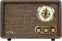 Retro Wood Bluetooth FM/AM Radio with Rotary Dial-4