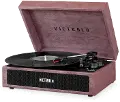 Suitcase Record Player - Dusty Rose Lambskin