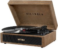 Suitcase Record Player - Lambskin Brown