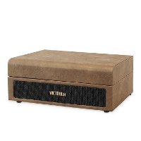 Suitcase Record Player - Lambskin Brown-2