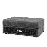 Suitcase Record Player - Lambskin Gray-2
