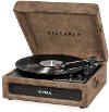 3-in-1 Bluetooth Suitcase Record Player - Brown Lambskin