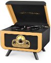 5-in-1 Tabletop Record Player with Bluetooth, CD Player