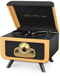 5-in-1 Tabletop Record Player with Bluetooth, CD Player