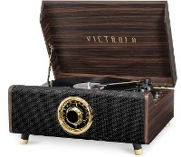 Victrola Bluetooth Record Player with 3-Speed Turntable with FM Radio