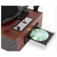 Victrola Wood Bluetooth Record Player with 3-Speed Turntable, CD, and Radio-2