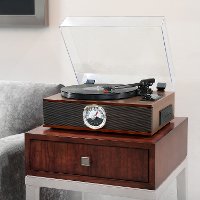 Victrola Wood Bluetooth Record Player with 3-Speed Turntable, CD, and Radio-4