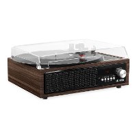 Espresso Victrola 3-in-1 Bluetooth Record Player with Built in Speakers