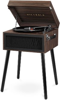 Victrola Bluetooth Record Player Stand with 3-Speed Turntable