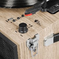Victrola Bluetooth Record Player Stand with 3-Speed Turntable-3