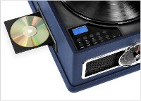 Victrola Nostalgic Bluetooth Record Player with CD, Radio, and Record Storage-4