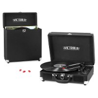 Black Portable Record Player with Bluetooth - Victrola