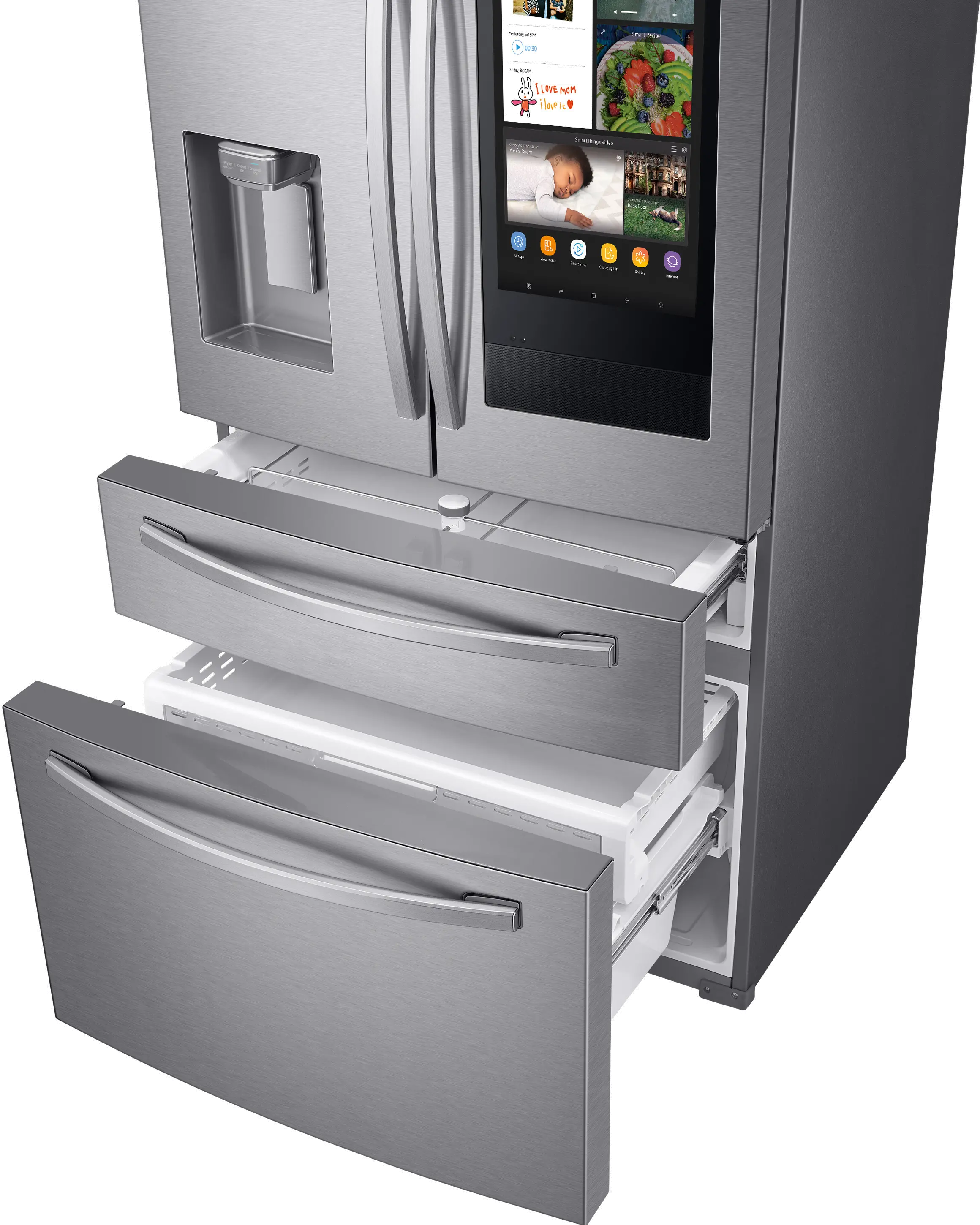 RF22R7551SR Samsung 22.4 cu ft 4 Door Refrigerator - Counter Depth Stainless Steel-2