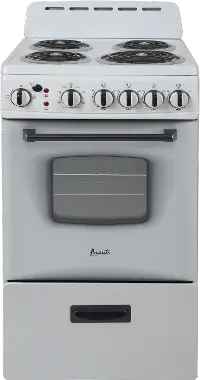 ERU200P0W Avanti 20 Inch Electric Coil Range - 2.1 cu. ft. White