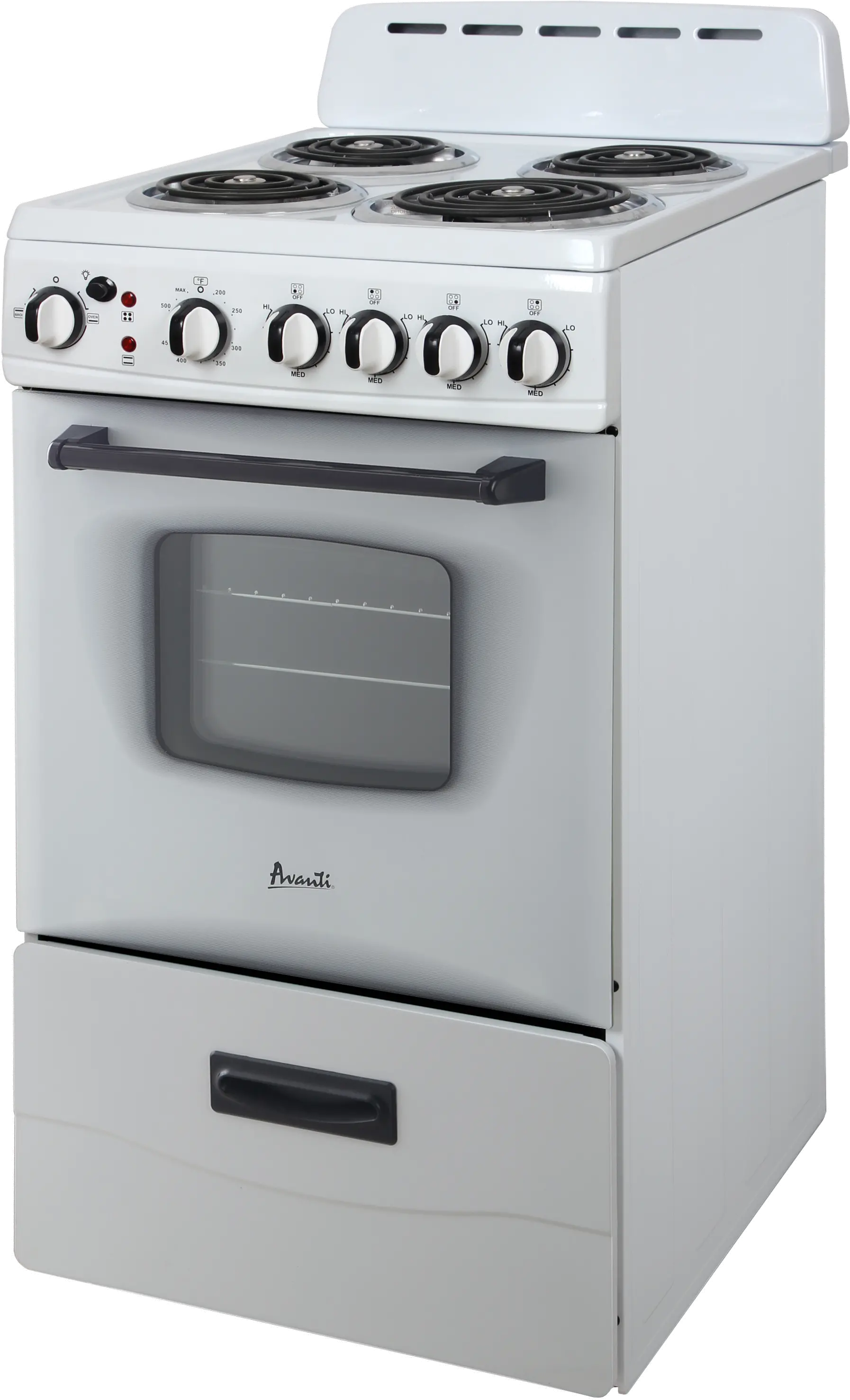 ERU200P0W Avanti 20 Inch Electric Coil Range - 2.1 cu. ft. White-2