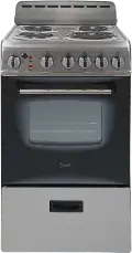 ERU200P3S Avanti 2.1 cu ft Electric Coil Range - Stainless Steel 20 Inch