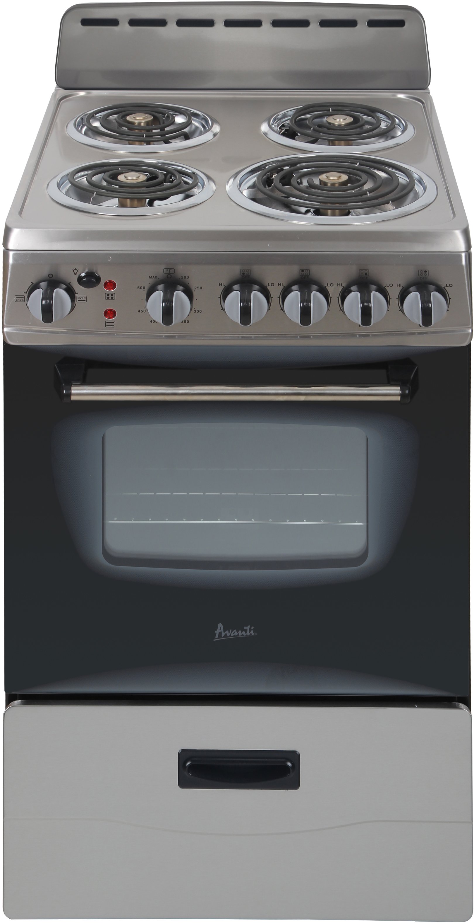 ERU200P3S Avanti 20 Inch Electric Coil Range - 2.1 cu. ft. Stainless Steel-3