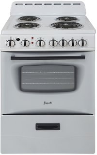 ERU240P0W Avanti 24 Inch Electric Coil Range - 2.6 cu. ft. White