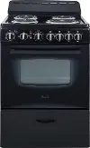 ERU240P1B Avanti 2.6 cu ft Electric Range - Black 24 Inch