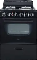 ERU240P1B Avanti 2.6 cu ft Electric Range - Black 24 Inch