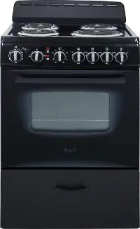 ERU240P1B Avanti 24 Inch Electric Coil Range - 2.6 cu. ft., Black