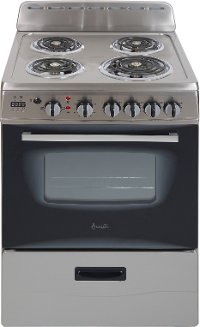 ERU240P3S Avanti 24 Inch Electric Coil Range - 2.6 cu. ft. Stainless Steel