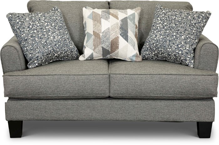 Bryn Casual Contemporary Steel Gray Loveseat