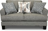 Casual Contemporary Steel Gray Loveseat - Bryn