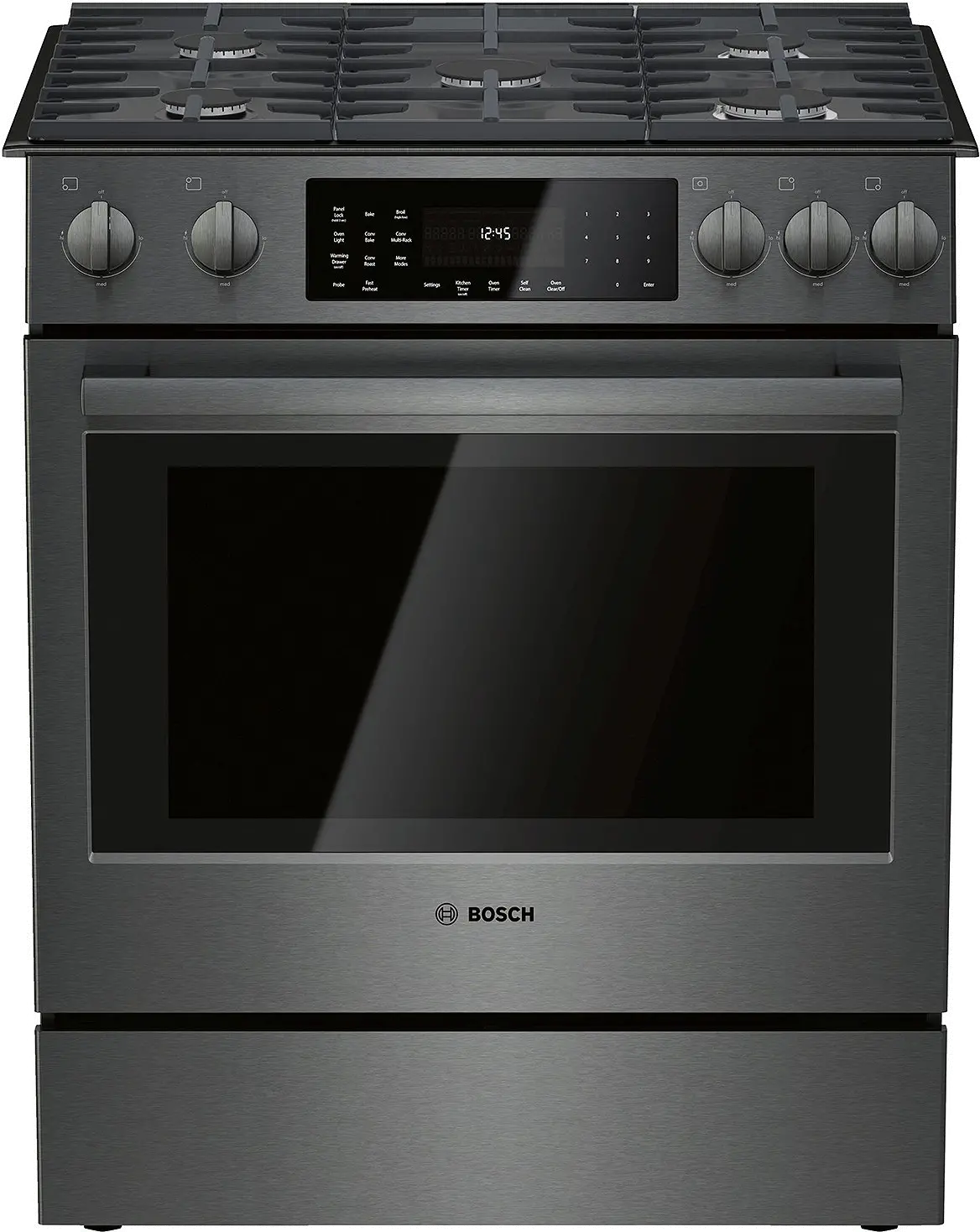 HGI8046UC Bosch 4.8 cu. ft. Gas Slide-in Range - Black Stainless Steel-1