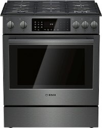 HGI8046UC Bosch 4.8 cu. ft. Gas Slide-in Range - Black Stainless Steel