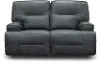 Rockies Gray Power Reclining Loveseat with Adjustable Lumbar