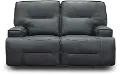 Rockies Gray Power Reclining Loveseat with Adjustable Lumbar