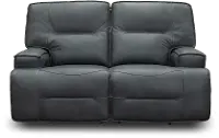 Rockies Gray Power Reclining Loveseat with Adjustable Lumbar