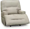 Rockies Beige Power Glider Recliner with Adjustable Lumbar
