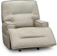 Rockies Beige Power Glider Recliner with Adjustable Lumbar