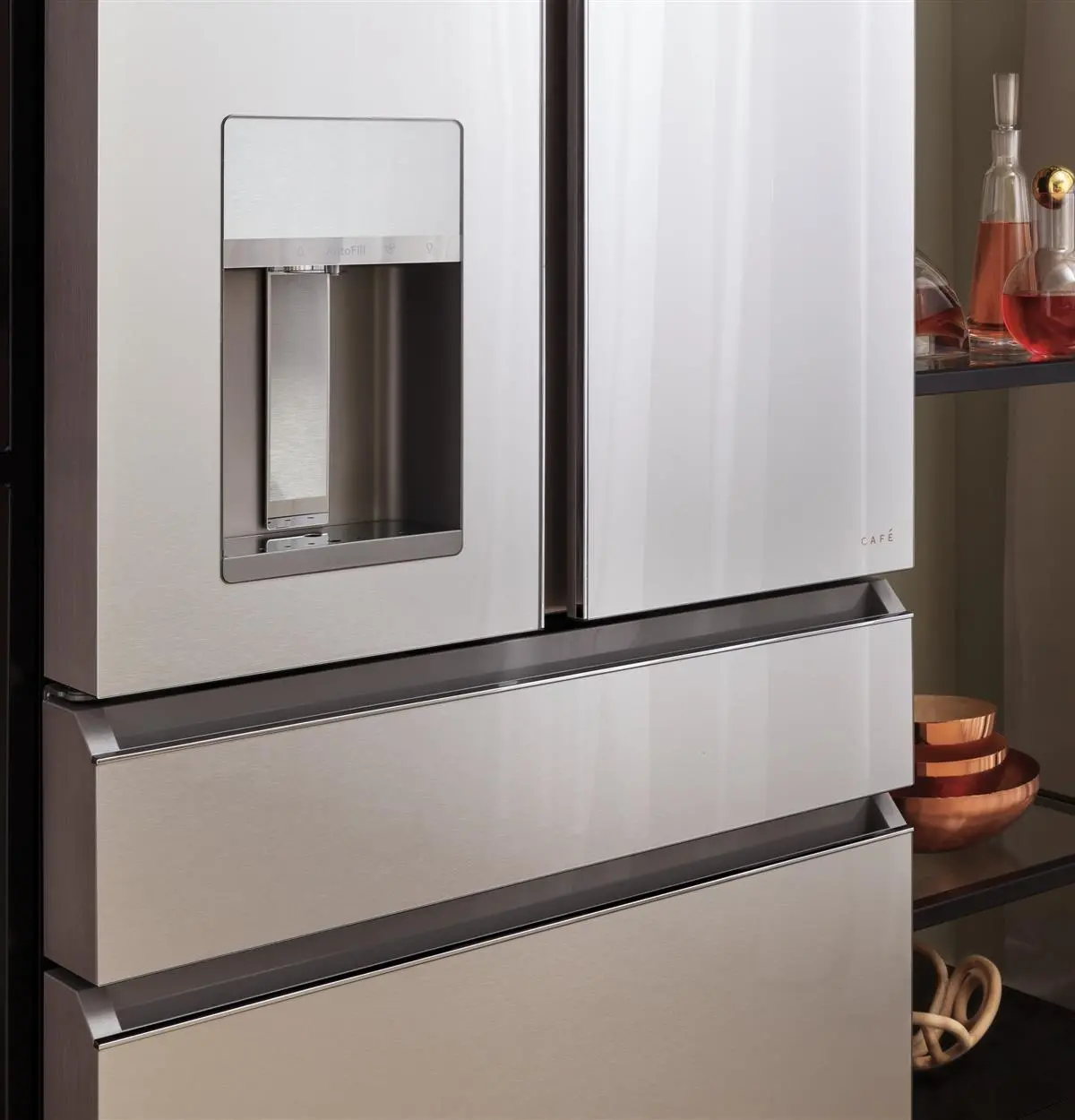CVE28DM5NS5 Cafe 27.8 cu ft French Door Refrigerator - Platinum Glass-7