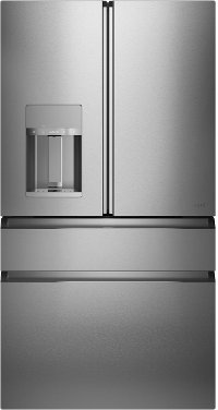 CVE28DM5NS5 Cafe 36 Inch 4 Door French Door Smart Refrigerator - 27.8 cu. ft., Platinum Glass