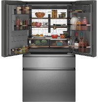 CVE28DM5NS5 Cafe 36 Inch 4 Door French Door Smart Refrigerator - 27.8 cu. ft., Platinum Glass-8
