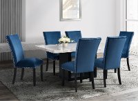 Contemporary Marble and Black Dining Room Table - Valentino-2